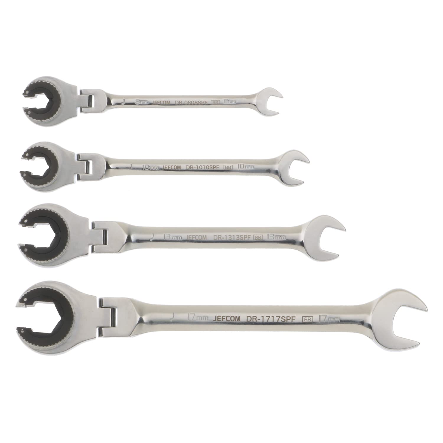 

Jeffcom Flexible Combination Wrench Set (4 pieces) 8/10/13/17mm DRS-0817SPF