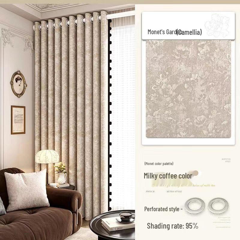 Downton Abbey Jacquard Blackout Curtains - Retro French Light Luxury Style (2026)