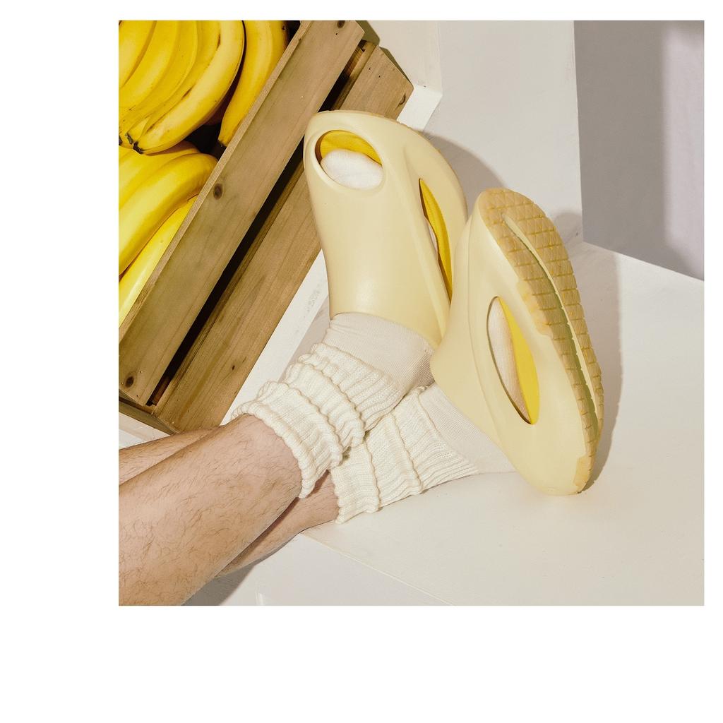 Li Ning Cloud Travel Slay Casual Height Increasing Rebound Trendy Silent Slide Sandals Women Sandals Yellow AZST025-2(S-BOX)