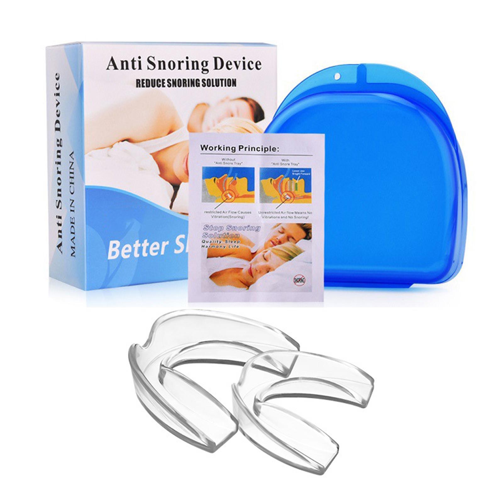 

Anti Snore Mouthpiece Mouth Guard Set with Storage Case Mouthguard Moldable Night Guards for Anti Snoring Bruxism Teeth Multi Size SML