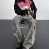 Jeans Dritti a Gamba Larga Americani Retro 2024 – Stile Estivo High Street, Vestibilità Ampia, Design di Nicchia