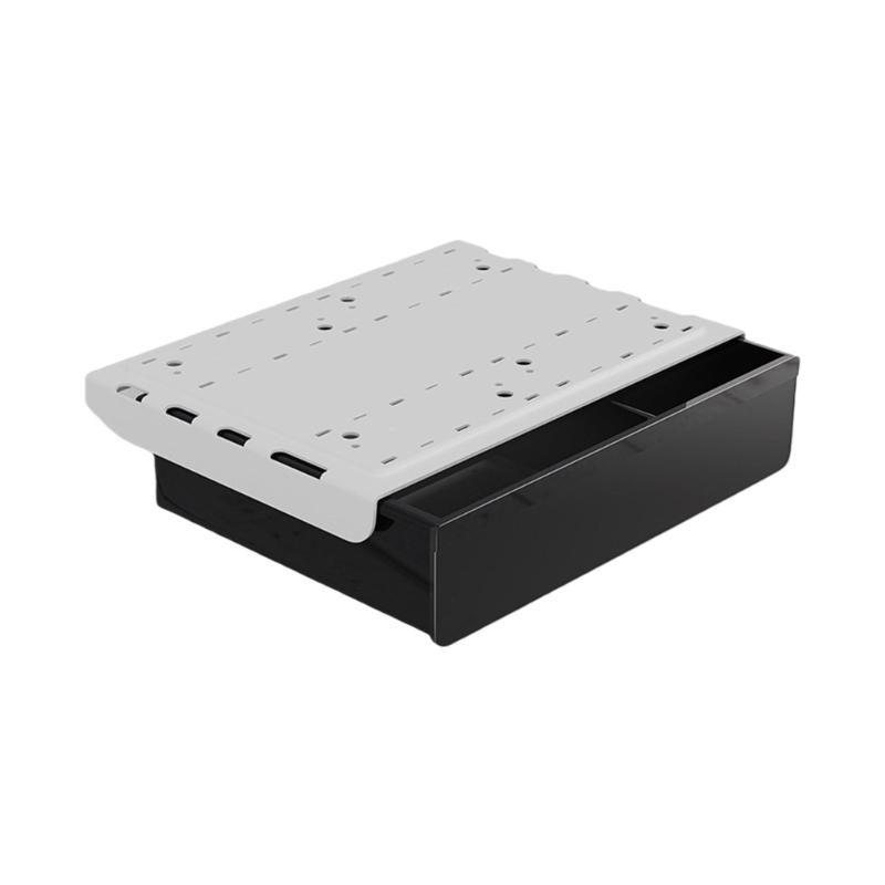 Space Saving Under Desk Storage Drawer Polypropylene Construction Workspaces Organizer Easy Installation Box