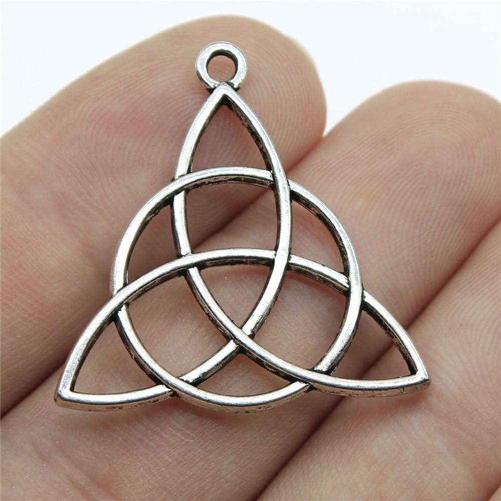 5pcs Antique Silver Color Triquetra Symbol Charms Pendant For Jewelry Making Charms Triquetra Signjewelry Findings DIY
