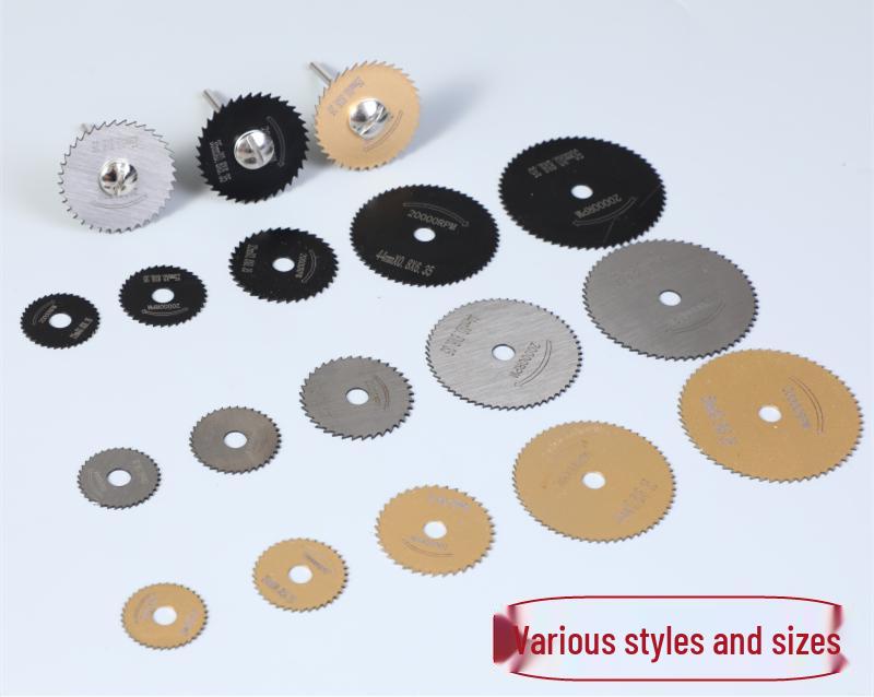 High-Speed Steel Circular Saw Blade Set for Wood, Plastic & Metal - Miniature Size for Hand Drills & Electric Grinders