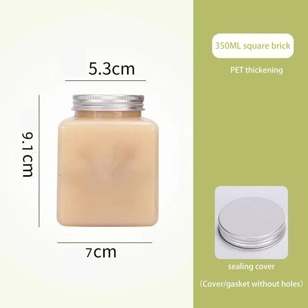 1 Adet Taşınabilir Sütlü Çay İçme Şişesi İçecek Şişesi Plastik Su Bardakları Şeffaf Çay Kahve Şişesi Meyve Suyu İçecek Şişeleri