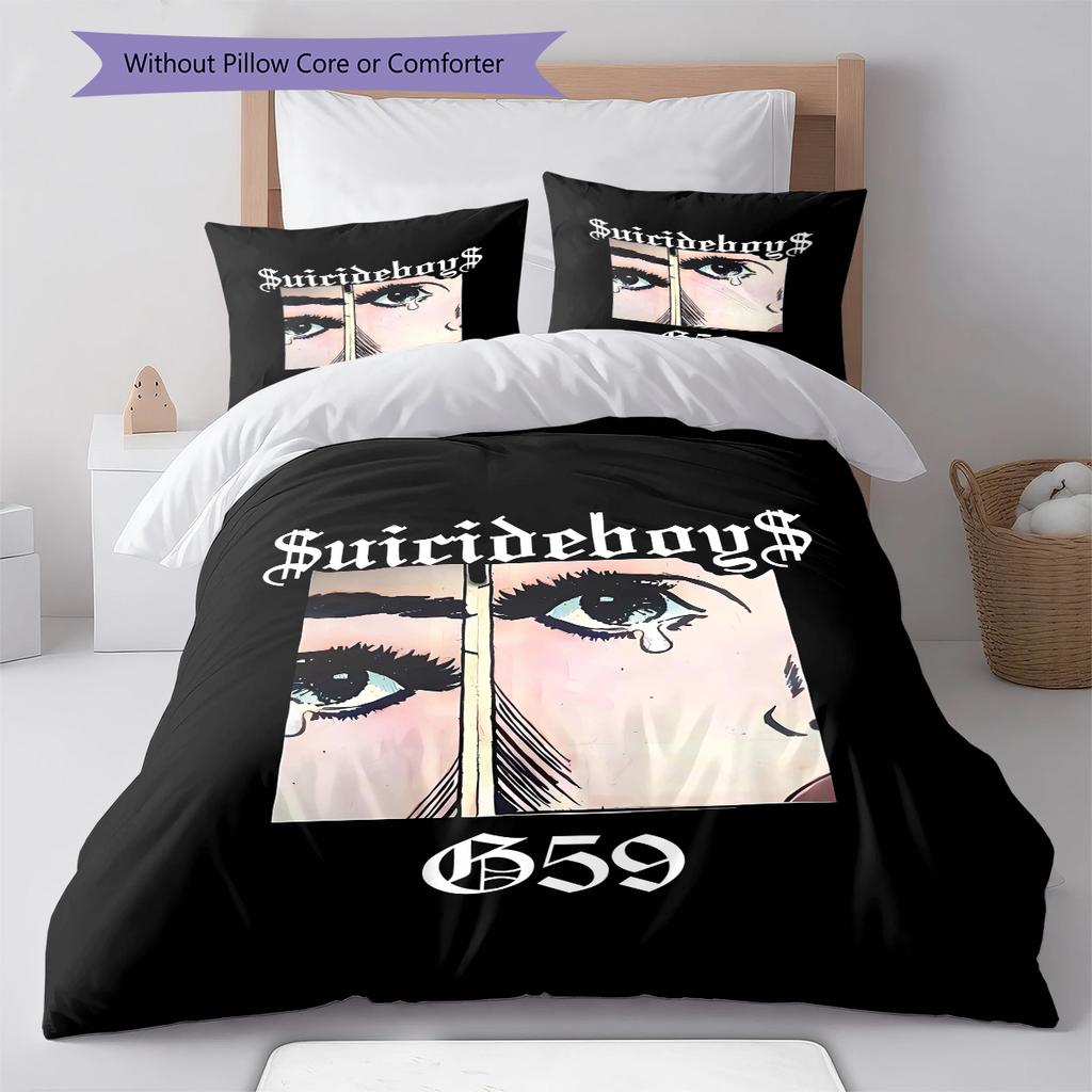 $uicideboy$,ALF Patroon Beddengoed,Dekbed Set Dekbedovertrek Kussensloop Huis Verjaardagscadeau (1 dekbedovertrek + 2 kussenslopen, zonder binnenkussen)