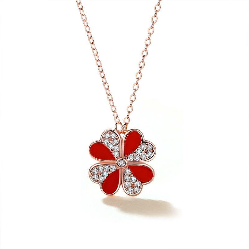 Tancise S925 Sterling Silver Luxury Personality Pendant Necklace Women's Classic Tide Necklace