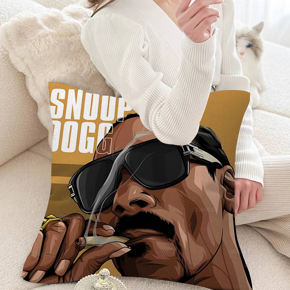 Famous Hip-Hop Rapper S-Snoop D-Dogg Pillow Anime Pillow Sofa Bed Head Pillow Cover Cushion Cover 45X45 Cm Fashion