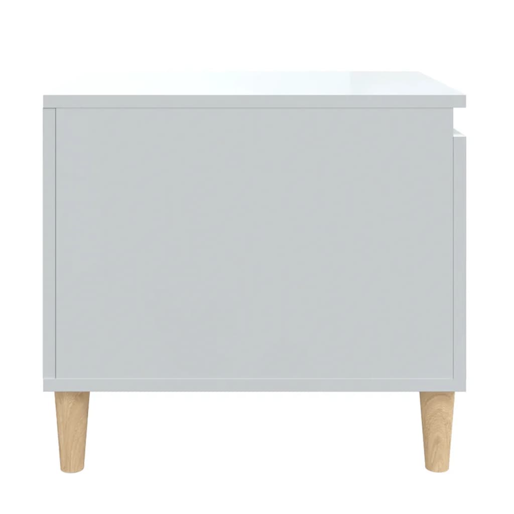 Glossy White Coffee Table 100 x 50 x 45 cm Particleboard