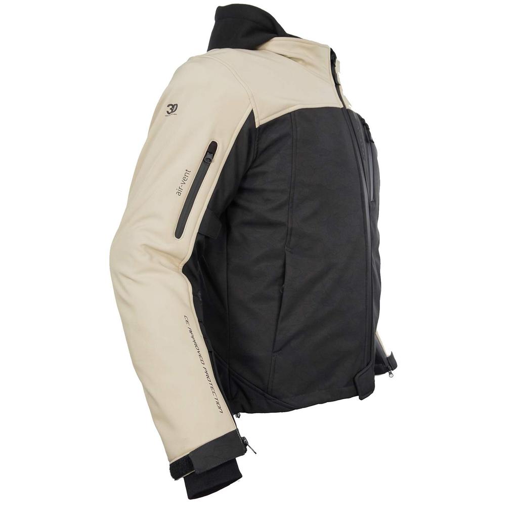 KOMINE Motorcycle Protective Soft Shell Winter Parka Deep Olive L For and Spring CE Standard Level 2 Stretch Material Windproof Protector JK-590