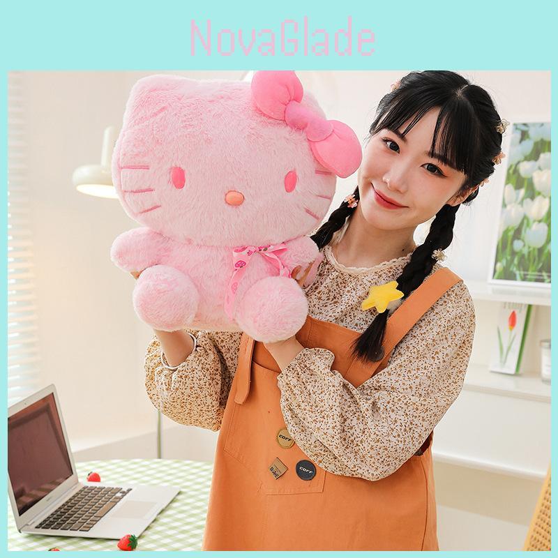 Super Soft Plush Pink Kitty Stuffed Animal Toy For Kids Perfect Birthday Gift