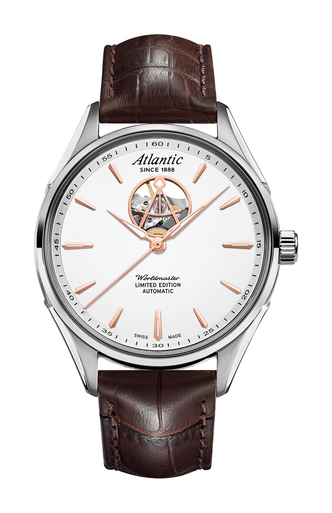 

Atlantic World Master 1888 Open Heart Limited Edition Automatic Open Heart Watch [Officially Imported] 52780.41.21R