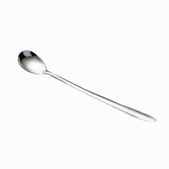 10Pcs Long Coffee Ice Handle Stainless Steel Tea Cream Dessert Spoon Tableware