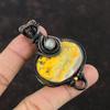 Bumble Bee Jasper Pendant Copper Wire Wrapped Pendant Dainty Gemstone Pendant Rainbow Moonstone Pendant Handmade Copper Jewelry Gift For Mom