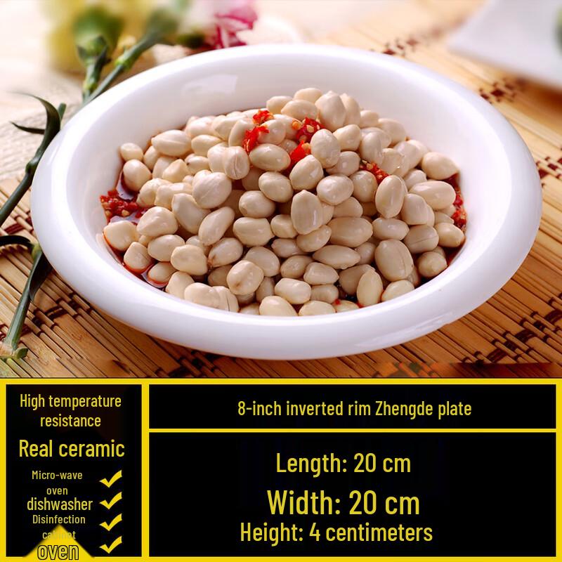 Japanese Style White Ceramic Deep Dinner Plate