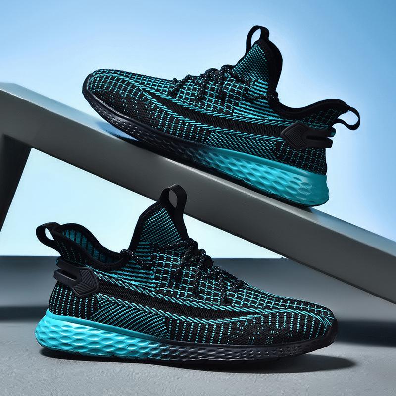 Summer new large-size casual sneakers fashionable fly-woven mesh breathable coconut sneakers