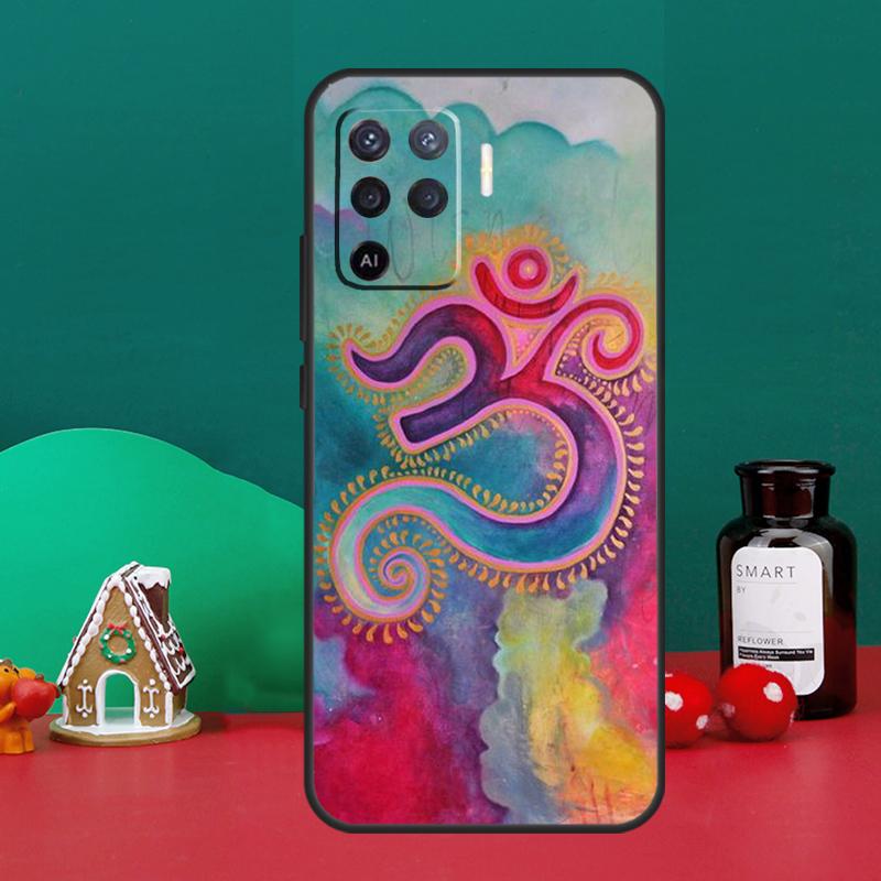 Yoga Om Namaste Mandala Design Case For Oppo A16 A76 A96 A17 A60 A40 A80 A98 A58 A78 A18 A38 A57 A74 A54 A94 A15 A5 A6 Pro