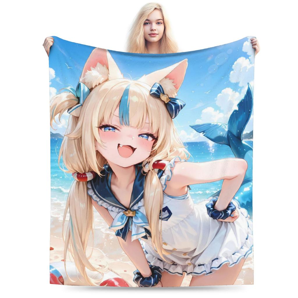 Sameko Saba Blankets Warm Comfortable Plush Throw Blanket For Living Room Travel Office Flannel Bedspread Bed Cover