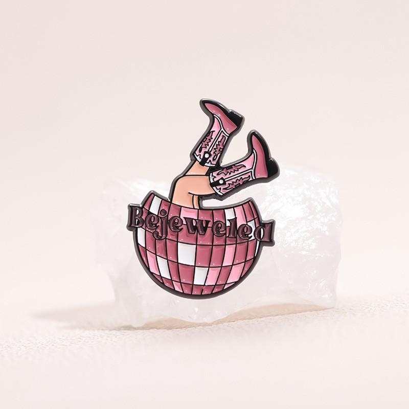 Swift Taylor Inspired Music Badge Brooch Stunning Glittery Boot Design Fans For