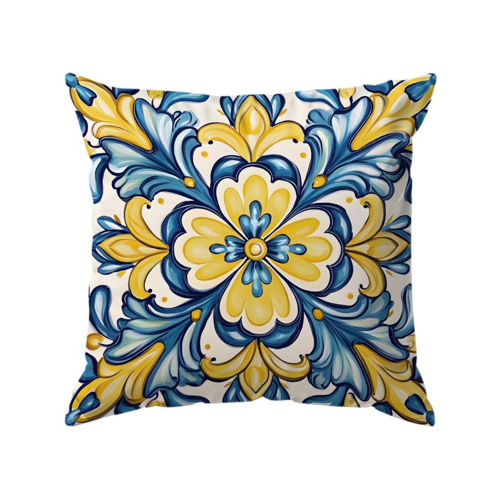 Home Decor Floral & Lemon Patterned Throw Pillow Covers Pattern Cushion Cover Suitable for Sofa Bedroom Car Pillow Cover