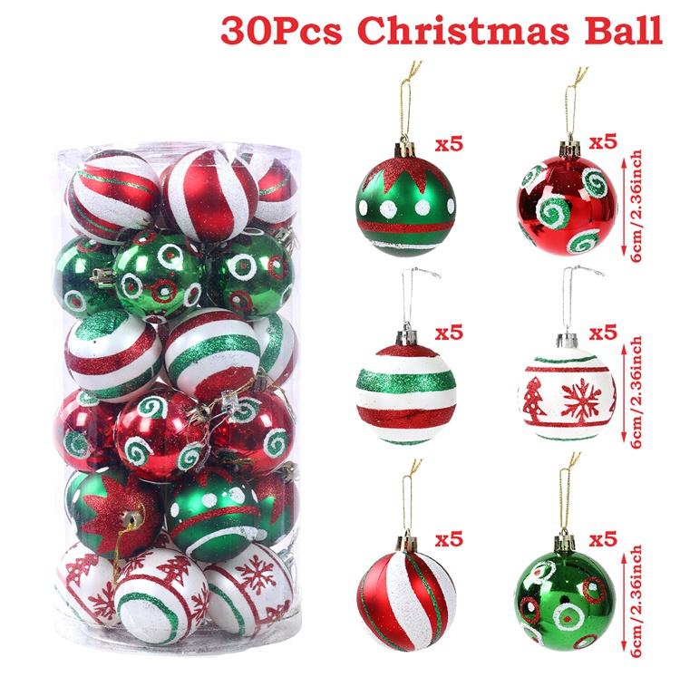 Christmas Electroplated Plastic Ball Pendant Xmas Decor For Home 2024 Xmas Tree Hanging Ball Navidad Natal New Year Gifts 2025