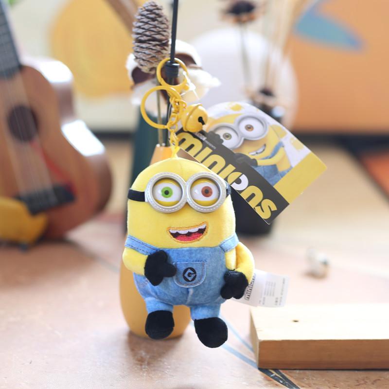 Authentic Despicable Me Minions Plush Keychain Soft Short Plush Toy Gift 12 Cm