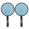 1 Pair Motorcycle Rearview Mirrors Aluminium Alloy Blue Convex Side Handlebar Mirrors For 17‑19mm