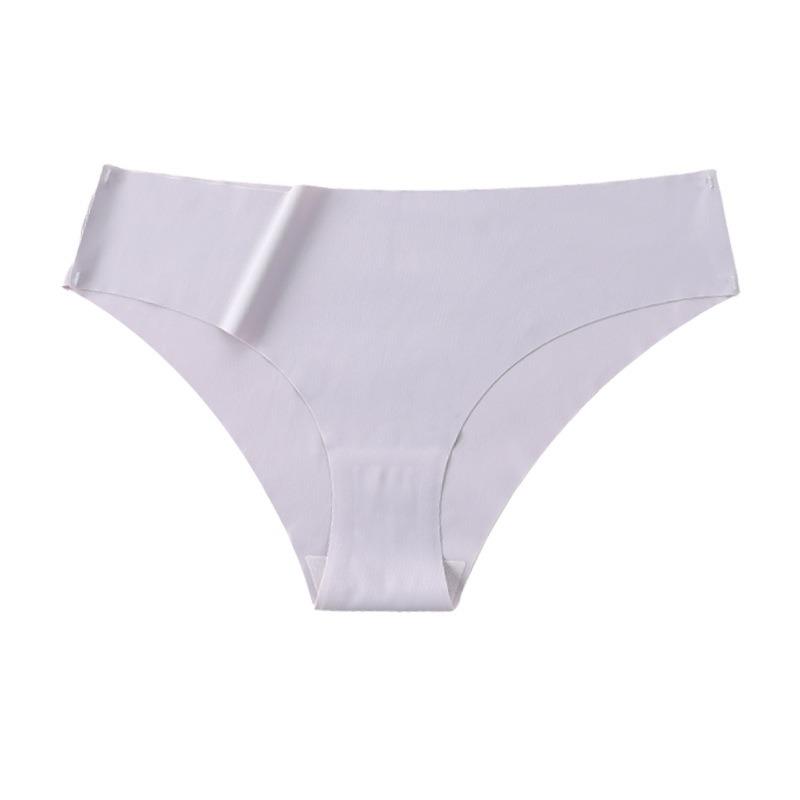 Large Size Knicker Seamless One-piece Underwear for Women Ice Silk Briefs Skin Friendly Low Waist Fitness Sports Panties