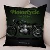 Colorful Motorcycle Throw Pillow Cover with Short Plush Print for Living Room Sofa Decoration Cushion Cover Pillow Covers