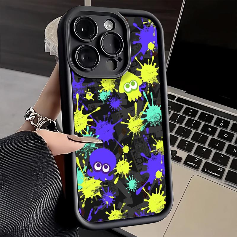 S-Splatoons Game Phone Case for iPhone 16 17 Air 16E 15 Pro Max 14 Plus 13 12 Mini Capa Soft Shell Silicone Funda