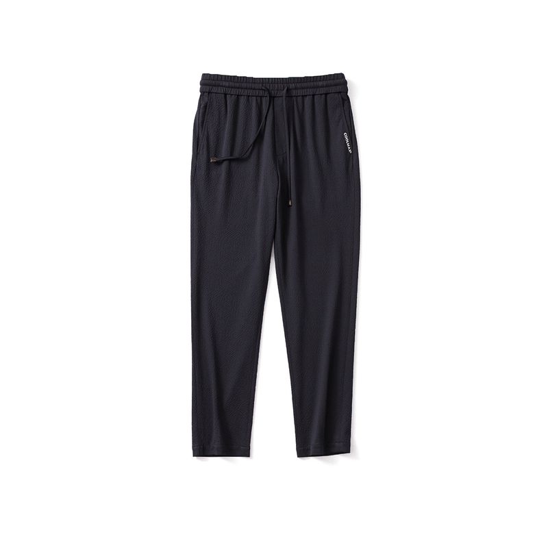 Coolmax Ice Silk Stretch Quick-Drying Pants Men s Summer Thin Sports Pants Export Men s Pants Outdoor Mountain Trousers Black + Dark Navy Blue 135
