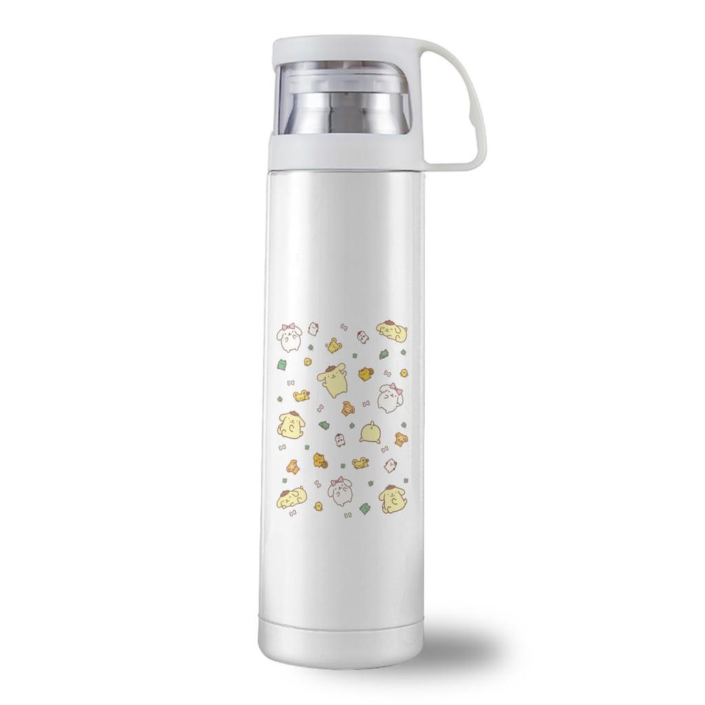 Water bottle Pom Purin tumbler insulation thermal flask cup direct drinking leak-proof stainless steel vacuum sports lightweight portable hiking 500ml