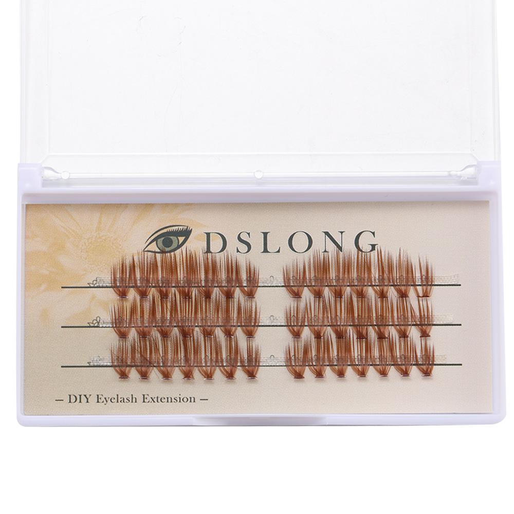 

Handmade Natural Brown Thick Long Segment Grafting Cluster Lashes Premade