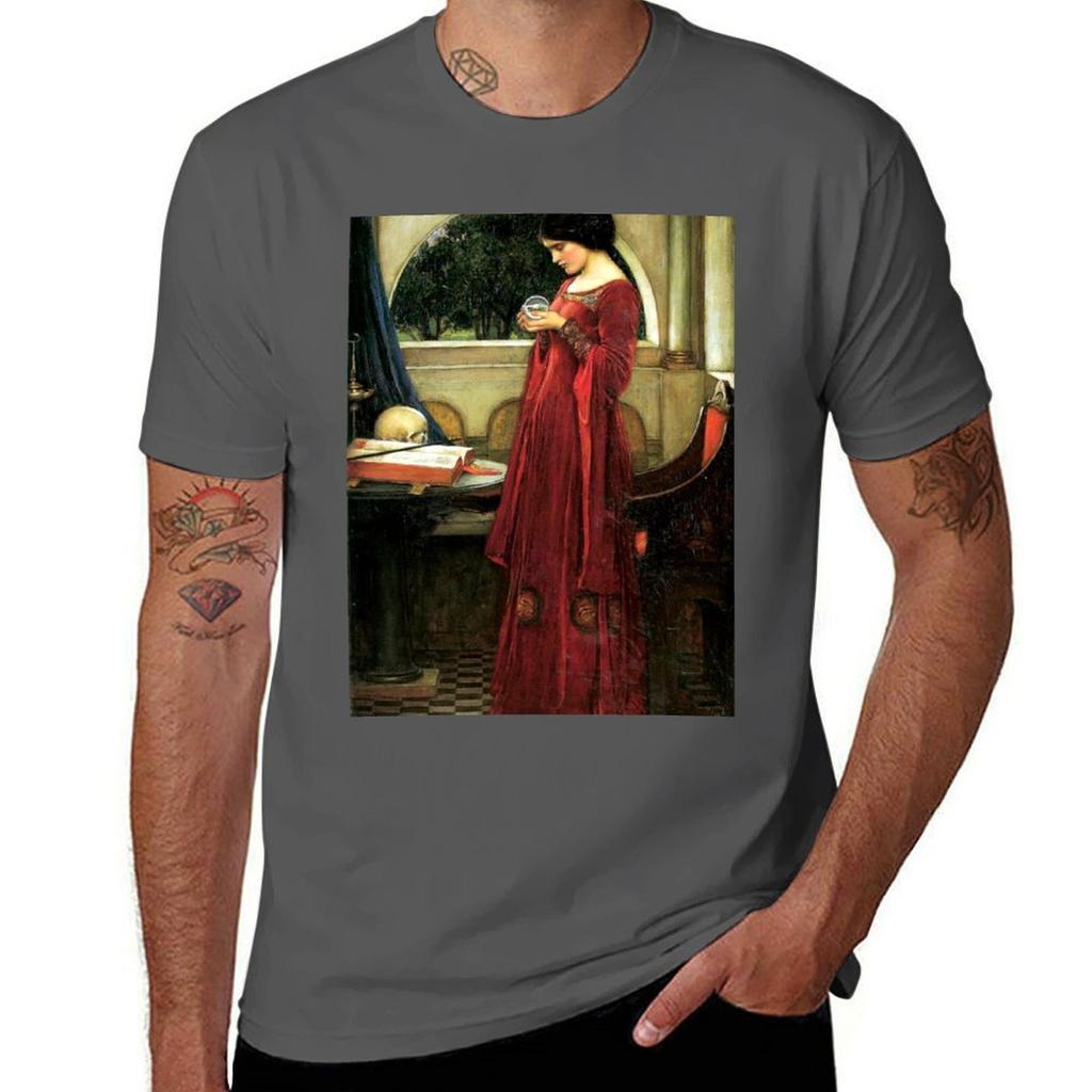 The Crystal Ball John William Waterhouse Tshirt Novelty Graphic Tee Shirt