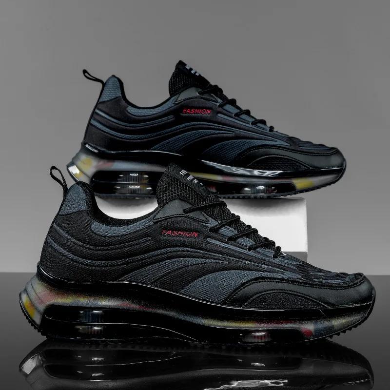 

Fashion Summer New Men s Shoes Fashion Korean Edition Sneakers Men s Casual Elasticity Sole Shoes Popcorn Mesh Sports Running Shoes 44 чёрный