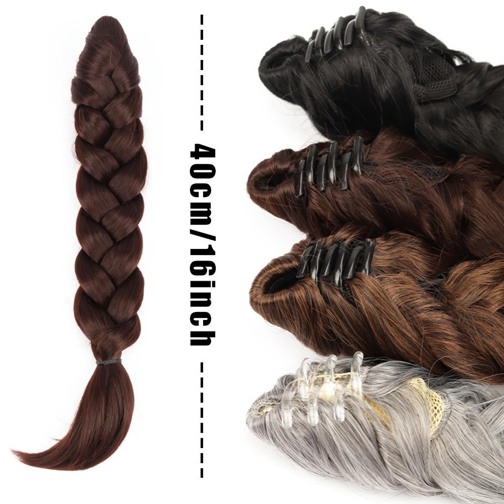 Women'S Clip-On Ponytail, Easy-To-Style Synthetic Braided Hair Accessory with a Secure Clip, Suitable for Christmas, Halloween Parties