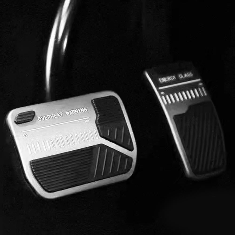 2Pcs Aluminum Alloy Car Foot Pedal Pads Accelerator Gas Fuel Brake Pedal and Rest Pedal Mat Cover Set Accessories For Tesla Model 3 Y 2017-2023