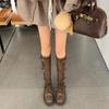 Studiolee Locomotive Fashionable Fine Belt Buckle Retro Thick Heel Medium-high Knight Boots Women's Autumn and Winter Models