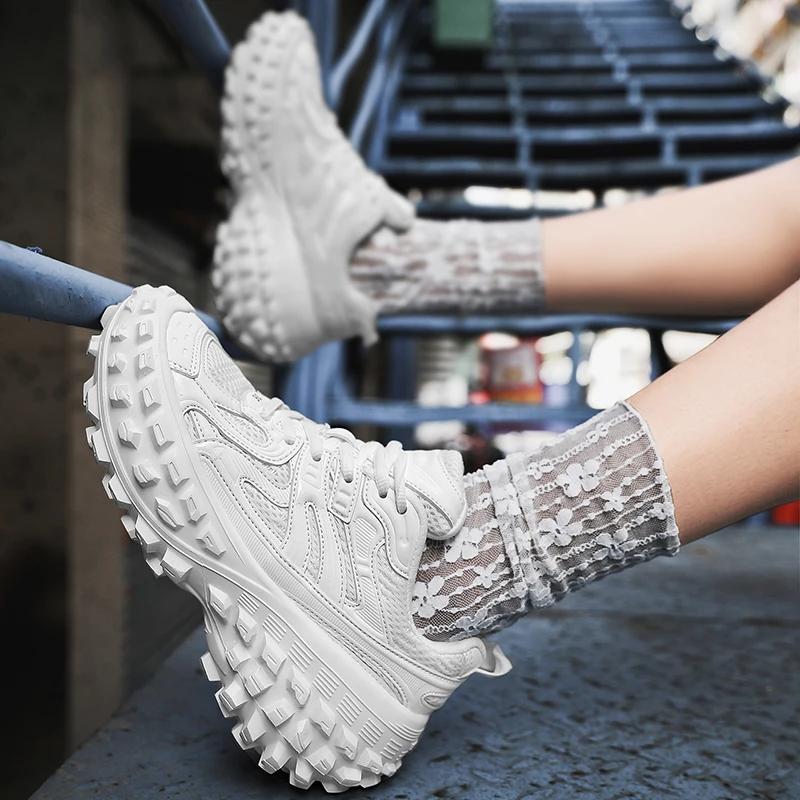 Dikke zool Verhoogde Casual Sportschoenen voor Stelletjes Lente/Zomer Nieuw Duurzame en Gedempte Hardloopschoenen