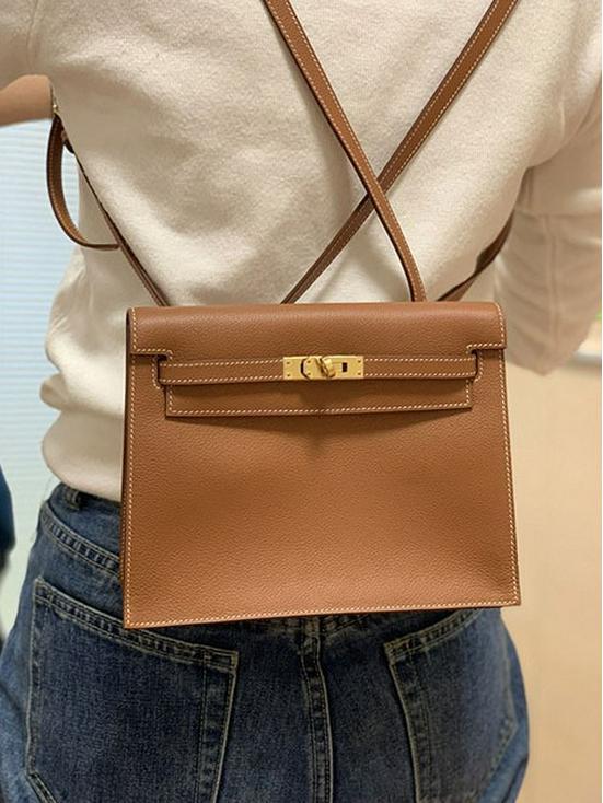 New 2025 Influencer-Style Kelly Dance Bag: Genuine Leather Backpack, Handbag, Shoulder & Crossbody Women’s Bag