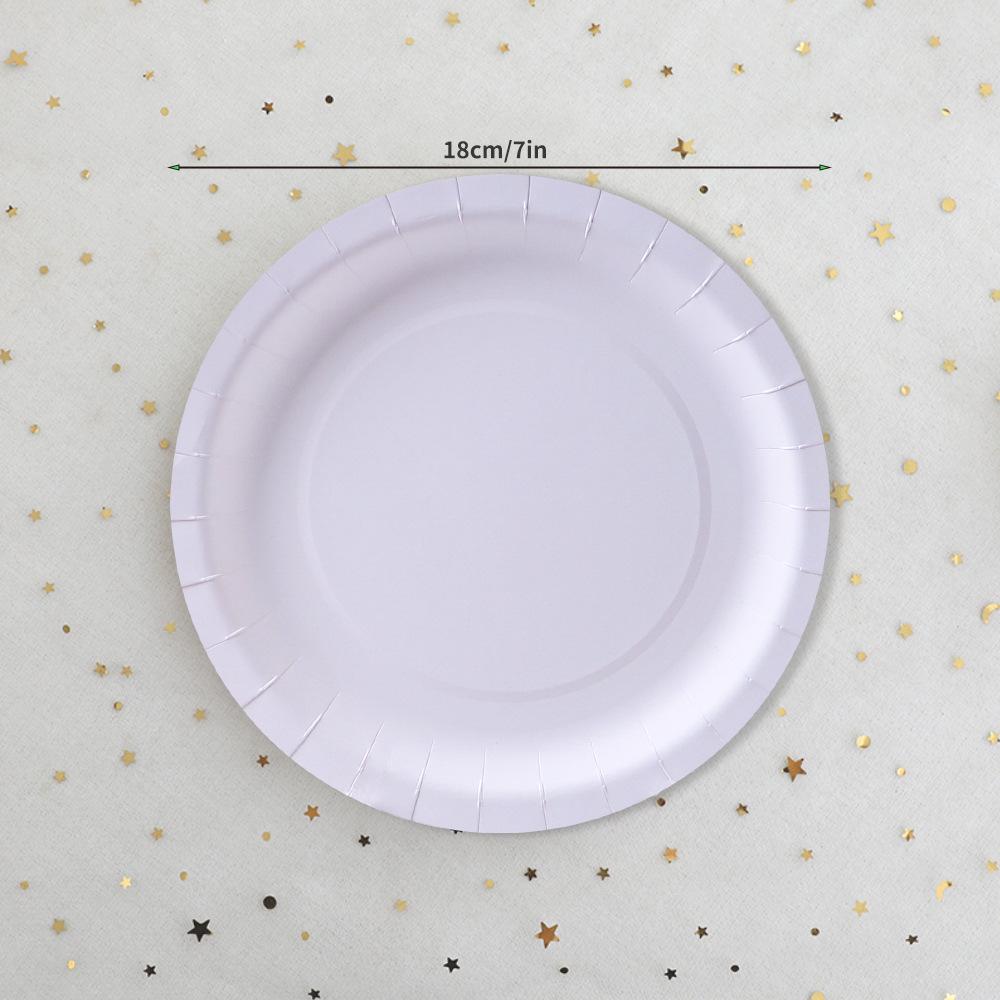 Популярные белые одноразовые бумажные тарелки пищевого качества для поделок своими руками