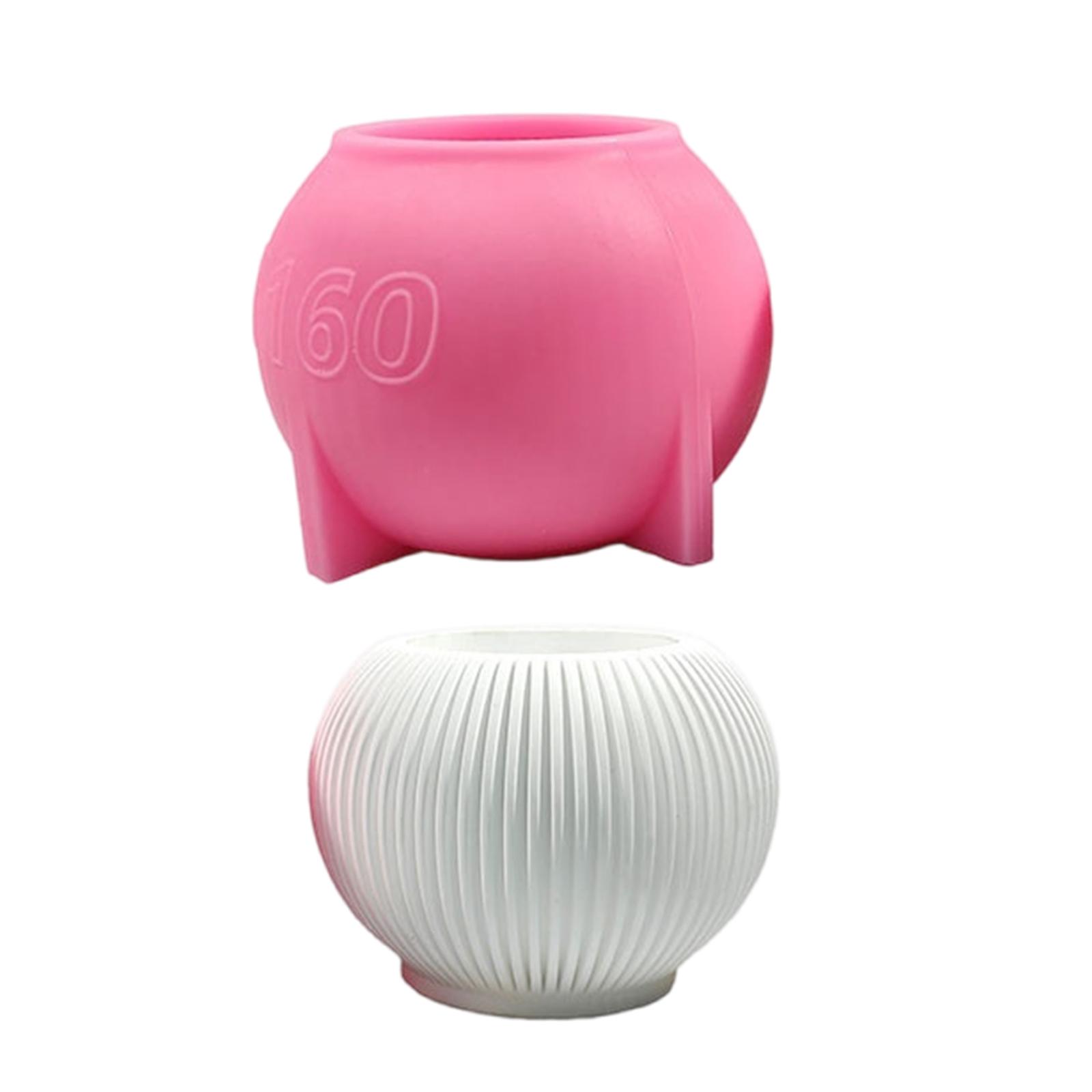 

Handcraft Silicone Vase Maker Unique Wedding and Party Decoration Making Mould Stripe Floral Container Making Mold 1
