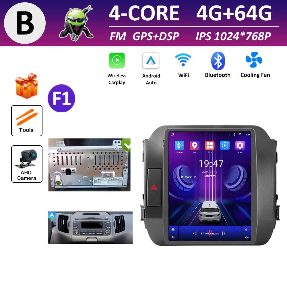 Car Multimedia Video Audio Player for KIA Sportage 3 SL 2010 2011 2012 2013 - 2016 Wireless Carplay WIFI DSP Stereo Bluetooth 4G