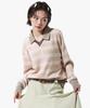 PEACE MAKER Stripe V Neck Collar Knit (Beige)