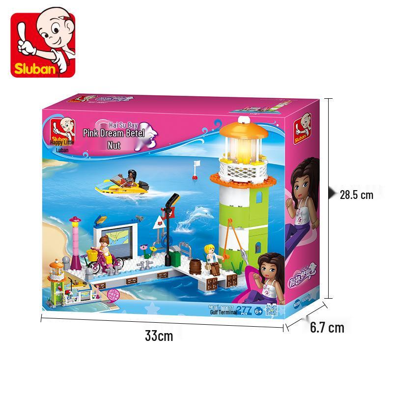 Dolphin Bay Pink Dream Girl Building Blocks - Educational Assembly Toys for Kids