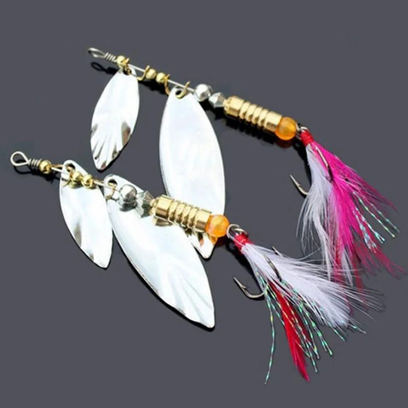 FLYSAND Noise Sequins Spinner Baits Metal Fishing Lure Spoons Paillette Artificial Lures