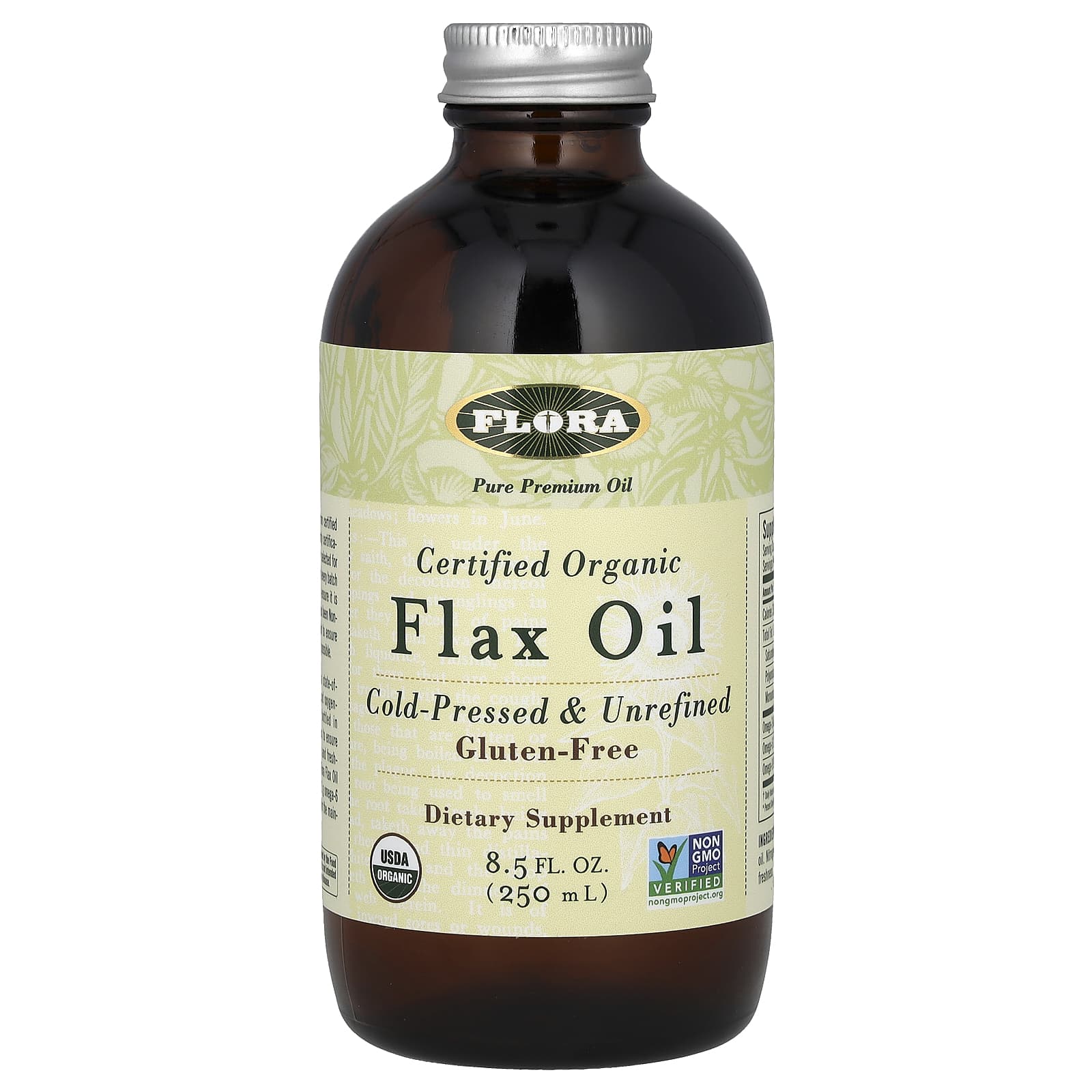 

Certified Organic Flax Oil, 250 Ml (8.5 Fl Oz)