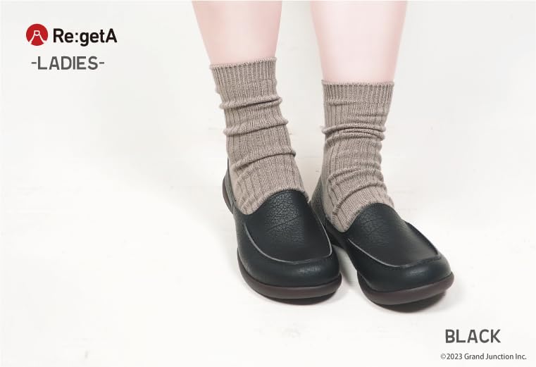 [Regetta] Pumps R2361 One-strap flat pumps for women, black, size M/23-23.5 cm, 3E