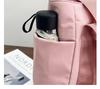 2023 Women's Japanese Solid Color Tote & Shoulder Canvas Handbag - Casual, Simple Mommy Outing Bag