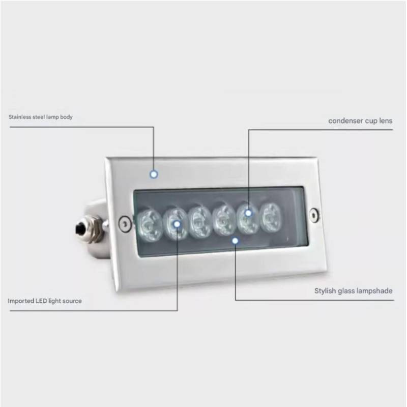 Underwater Led Floor Light With Stainless Steel Waterproof Housing For Pool Water Features